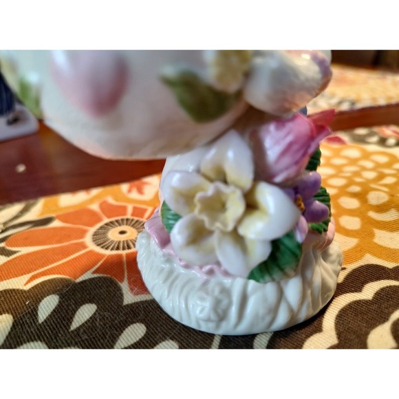 Vintage Ceramic Easter Bunny Rabbit Egg Holder Display Planter Candy Dish - Picture 11 of 11